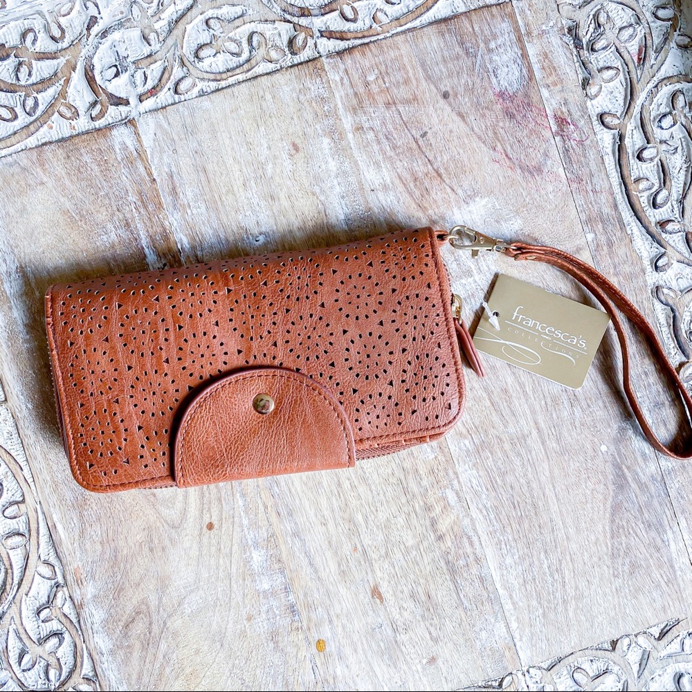 Francesca’s Collection Brown Laser Cut Boho Wallet